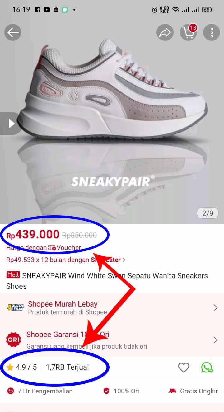Produksi sneakers Sneakypair dalam jumlah besar